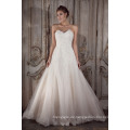 Klassischer Champagner a-line Strapless Brautkleid